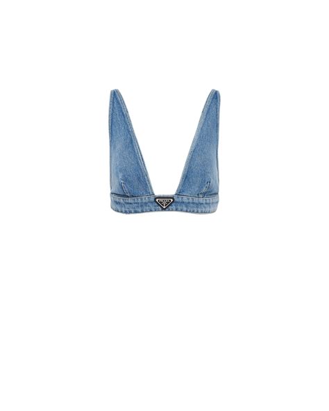 prada sports top|Prada denim top.